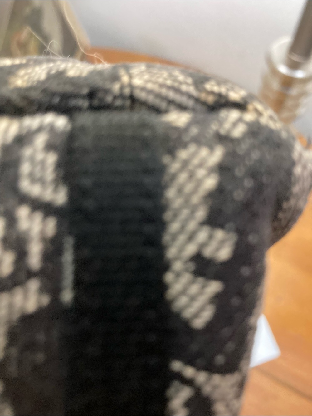 Dior Black and Beige Monogram Jacquard Shoulder Bag - Picture 9 of 11